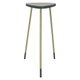 Al Saif Gallery Iron Triangle Table, 36x30x62 cm, gray edge with silver base product image 1