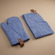 طقم قفاز مع مريله قماش السيف غاليري، قطعتين - أزرق product image 1