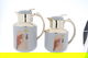 Al Saif Gallery Florya Pro thermos set, 0.5/1 liter, 2 pieces, thermal glass inner shell, steel outer shell - gray with gold product image 3