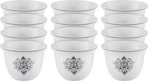 طقم فناجين قهوة عربي بورسلان السيف غاليري، 12 قطعة، 60 مل - ابيض product image