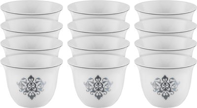 طقم فناجين قهوة عربي بورسلان السيف غاليري، 12 قطعة، 60 مل - ابيض product image 1