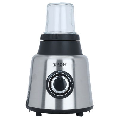 خلاط كهربائي إديسون، 600 واط، 1.5 لتر، مع مطحنة - فضي اسود product image 2