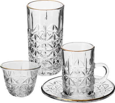 Alsaif Gallery Bialat Tea and Coffee Serving Set, 30 Pieces - Clear product image 1