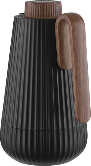 ترمس سمو جلوري، 0.7 لتر، يد خشبي، الخامة الداخلية زجاج، ضغاط - اسود خشبي product image 2