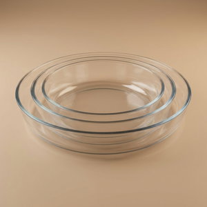 Mirolex Glass Oven Tray Set, 3 Pieces, Round - Clear product image