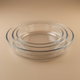 Mirolex Glass Oven Tray Set, 3 Pieces, Round - Clear product image 1