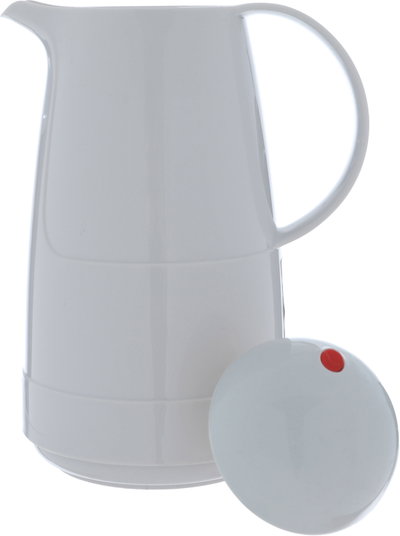 Rotpont thermos, 1 liter, thermal glass inner container, plastic outer shell - white product image 5