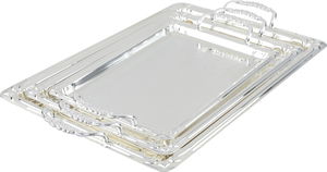 Alsaif Gallery Steel Tofry Set, 3 Pieces - Silver product image