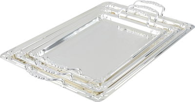 Alsaif Gallery Steel Tofry Set, 3 Pieces - Silver product image 1