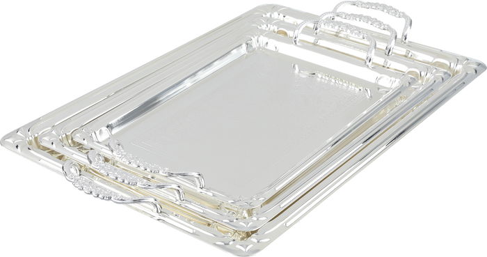 Alsaif Gallery Steel Tofry Set, 3 Pieces - Silver product image 1