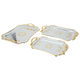 Al Saif Gallery steel topper, 46 x 33 x 1.7 / 44 x 30 x 1.6 / 36 x 24 x 1.5 cm, rectangular, 3 pieces - silver product image 2