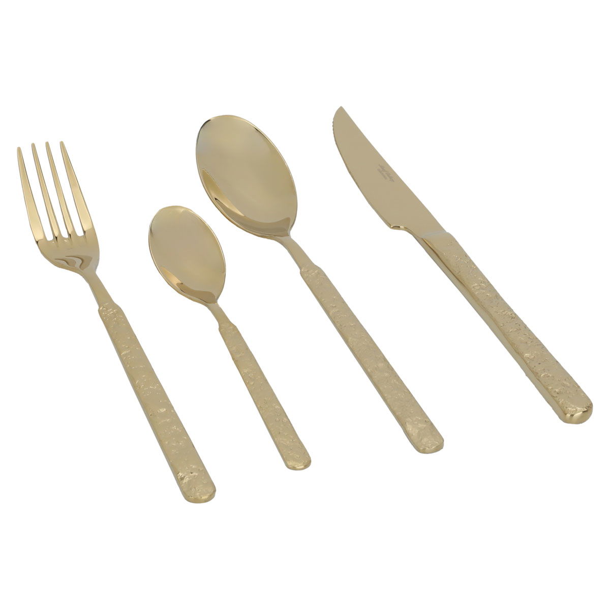 Al Saif Gallery Steel Spoons Set with Oval Stand, 24 Pieces - Gold product image 3