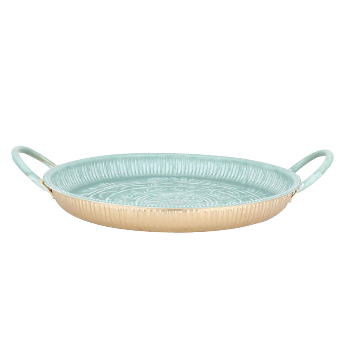 Al Saif Gallery Steel Serving Tray, 36x36x5 cm - Green product image 2
