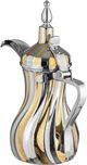 Al Saif Plus Samira Steel Dallah, 0.7 Liter - Silver Gold product image 4