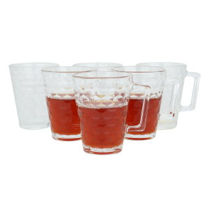 طقم أكواب شاي زجاج السيف، 6 قطع - شفاف product image