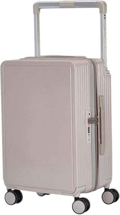 شنطة سفر بولي كربونات ليمرا، 20 بوصة، 4 عجلات، حركة بزاوية 360 درجة، PC1217-4 - بني product image 1