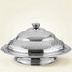 صحن تقديم غوزي ستانلس ستيل الصحاح، 55 سم، غطاء منقوش - فضي product image 1
