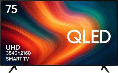 تلفزيون سمارت بدون اطار سرين، 75 بوصة، 4K UHD، شاشة QLED، نظام ويب او اس، SRET-75S4KWQ2 - اسود product image 1