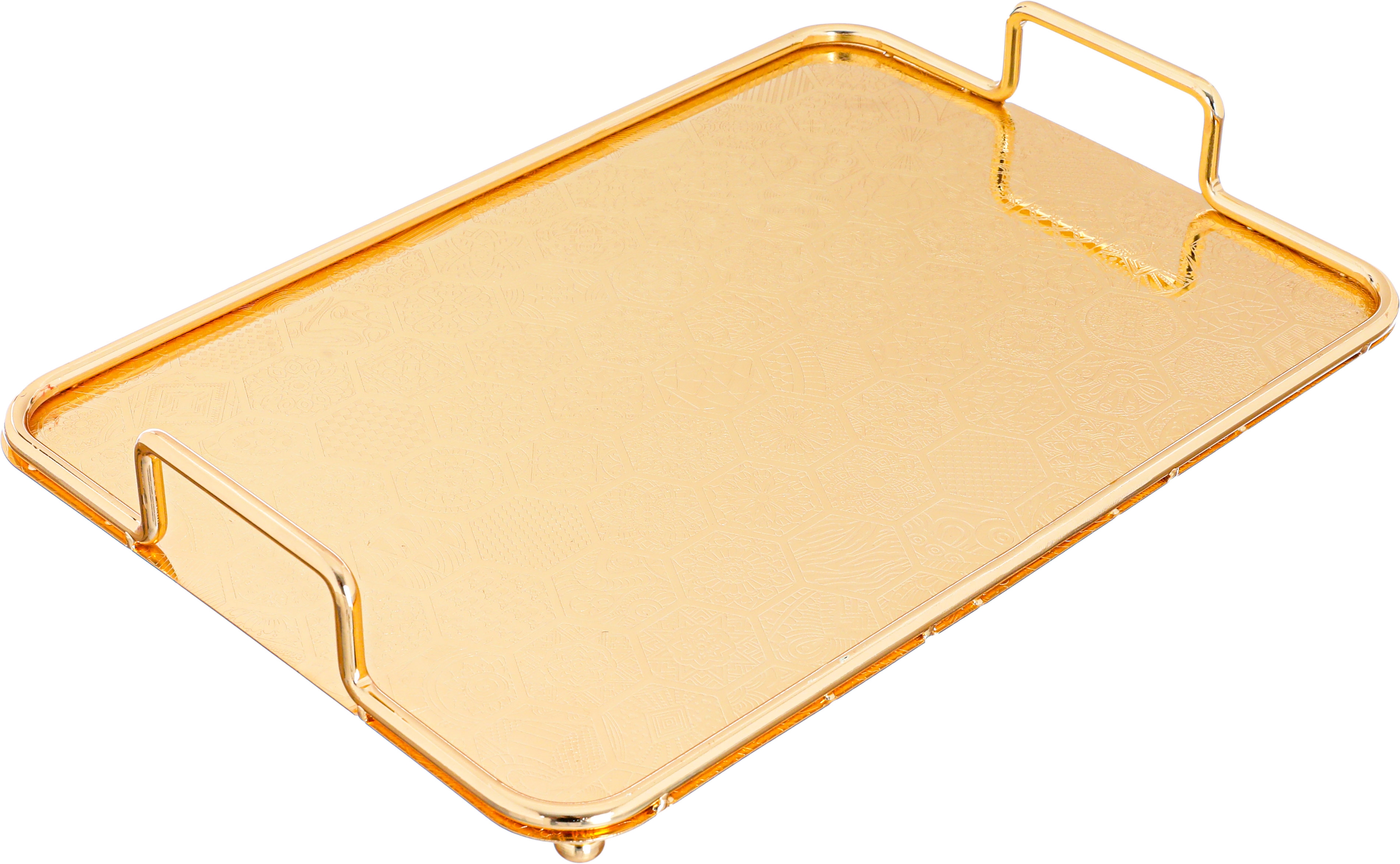 Tofaria Steel Handle Al Saif Gallery, 40 x 28 x 2.5 cm, rectangle, engraved - gold product image 2