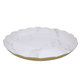 Al Saif Gallery Fiber Serving Plate, 41X41X2.6 Cm, Round - White Marble product image 3
