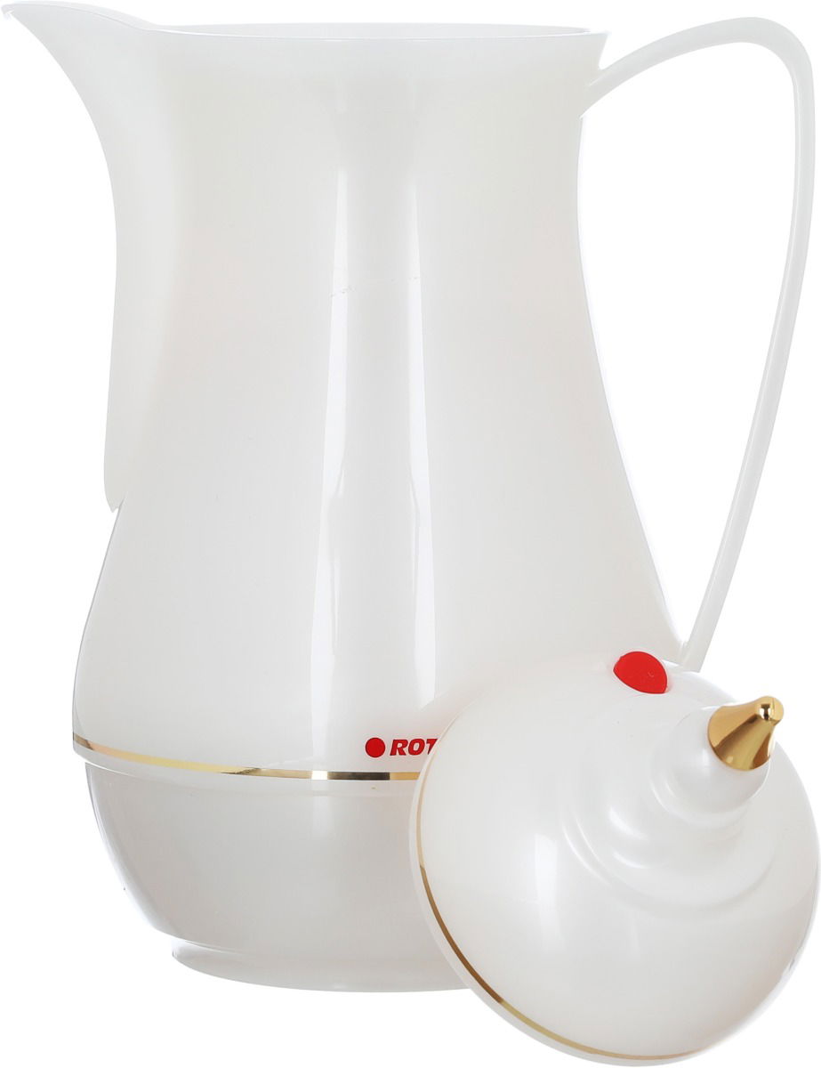 Rotpont thermos, 0.5 liters, glass inner container, plastic outer shell - white product image 4