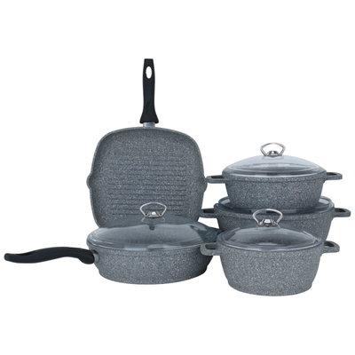 طقم جرانيت السيف غاليري، 9 قطع، بشواية - رمادي product image 4