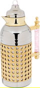Al Saif Gallery Sarah thermos set, 1 liter, crystal handle, thermal glass inner case, steel outer case - silver gold product image 9