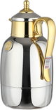Lalooza Bran Thermos Set, 0.7/1 Liter, Glass Interior, Push-Button Lid - Shiny Silver Gold product image 4