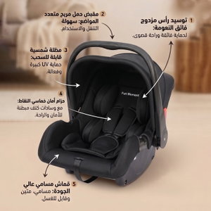 Fun Moment Child Car Seat, Up to 15 Months, Adjustable, Safety Harness - Black product image 2