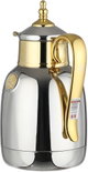 Lalooza Bran Thermos Set, 0.7/1 Liter, Glass Interior, Push-Button Lid - Shiny Silver Gold product image 8
