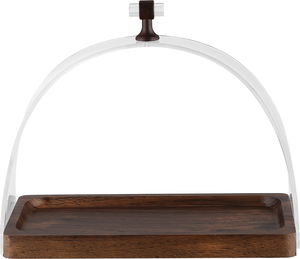 شيالة تقديم خشب السيف غاليري، 25x13x20 سم، مستطيل، مسكة يد اكريليك - خشبي product image