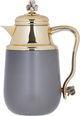 Al Saif Gallery Fatima thermos set, 1/0.7 liter, two pieces, thermal glass inner shell, steel outer shell - Cappuccino product image 3