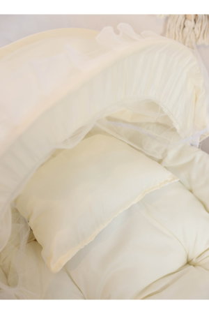 سرير موسى قطن فان مومنت، 76×42×76 سم، حامل هزاز - ابيض بيج product image 2