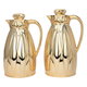 Al Saif Gallery Isle thermos set, 1/1.3 liter, 2 pieces, thermal glass inner shell, plastic outer shell - gold product image 1