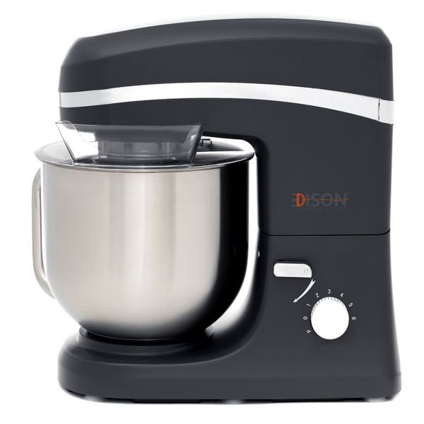 Edison Electric Stand Mixer, 1800 Watt, 6.5 Liter, 4 Functions - Dark Gray product image