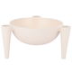 Al Saif Gallery Plated Iron Serving Bowl, 20x20x10 cm, Round, with Candle Legs - Light Beige product image 1