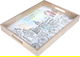 Saif Gallery Wooden Serving Toufia, 42 cm, Rectangle, Amsterdam Engraving, Hand - White product image 3