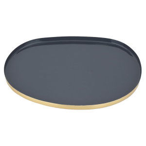 صحن تقديم حلا معدن السيف غاليري، 31.5x23.4x1.8 سم - رمادي ذهبي product image