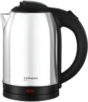 غلاية كهربائية تايفون، 1500 واط، 1.8 لتر، TY-01-012 - اسود فضي product image