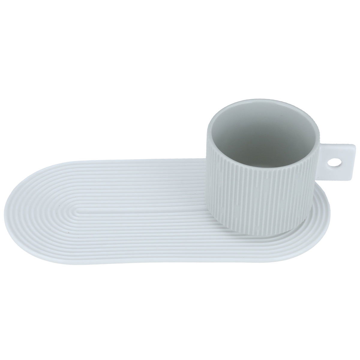Al Saif Gallery ceramic tea cup set, 2 pieces, saucer - white product image 2