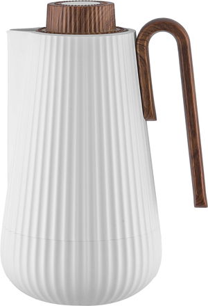 ترمس سمو جلوري، 0.7 لتر، يد خشبي، الخامة الداخلية زجاج، ضغاط - ابيض خشبي product image