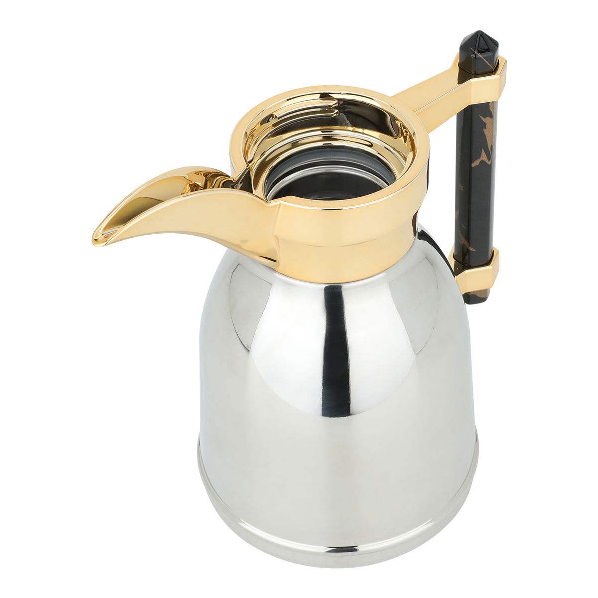 Dallah Shahad Steel Al Saif Gallery, 0.35 liters - silver black product image 4