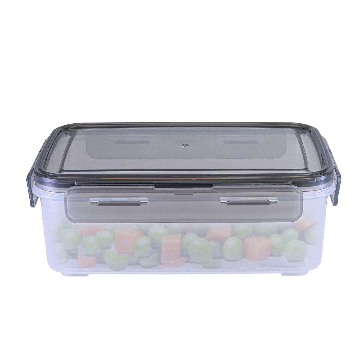 Al Saif Gallery Plastic Food Container with Lid, 1 Liter, 20x14x6 cm, Rectangle - Gray product image