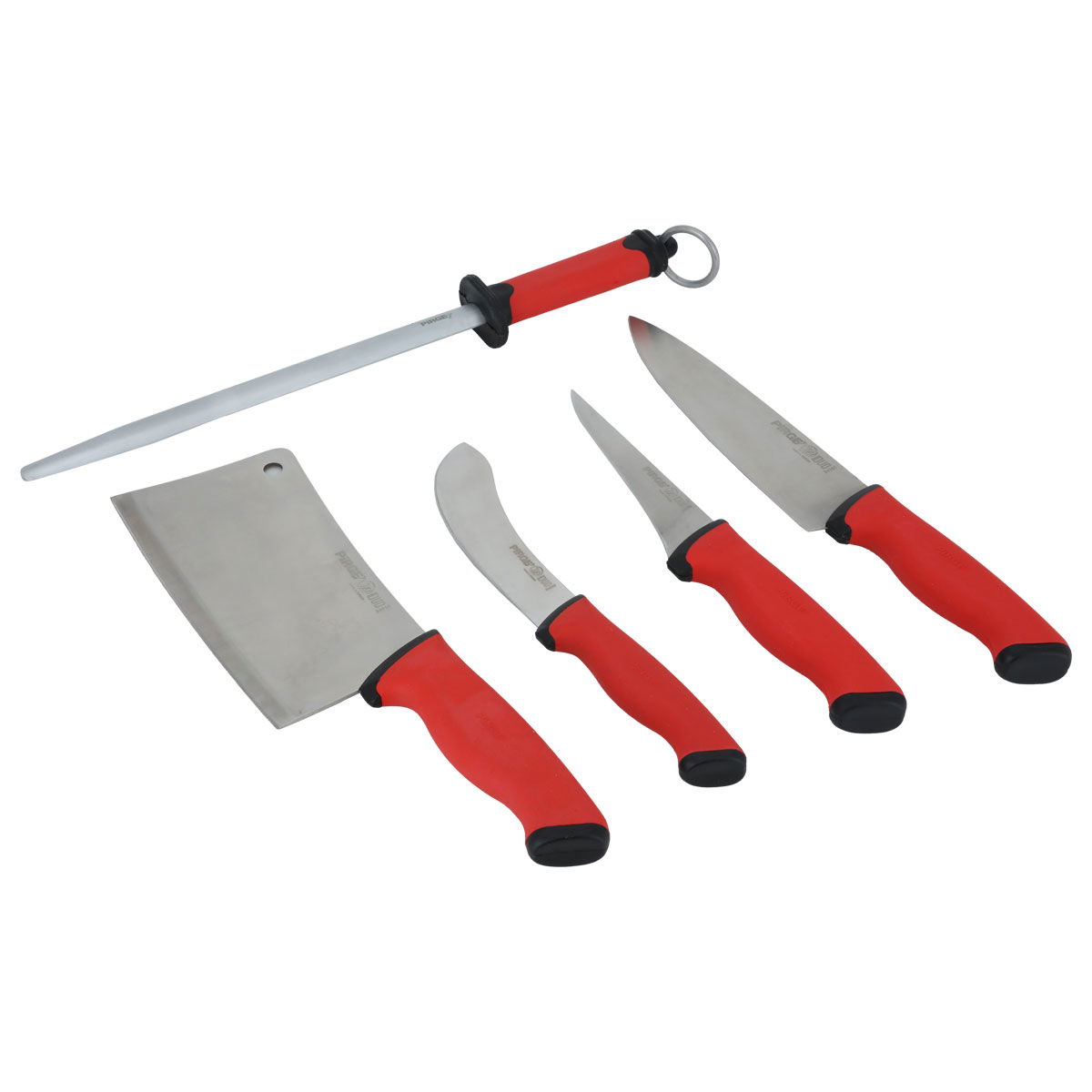 Al Saif Gallery Steel Knife Set, 5 Pieces - Red product image