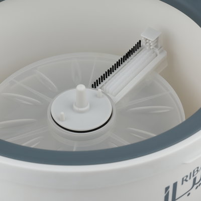 طقم ممسحة أرضيات ريبال ماجيك، دائري، عصا استيل 120 سم، 2 فرشاه تنظيف - أبيض رمادي product image 4