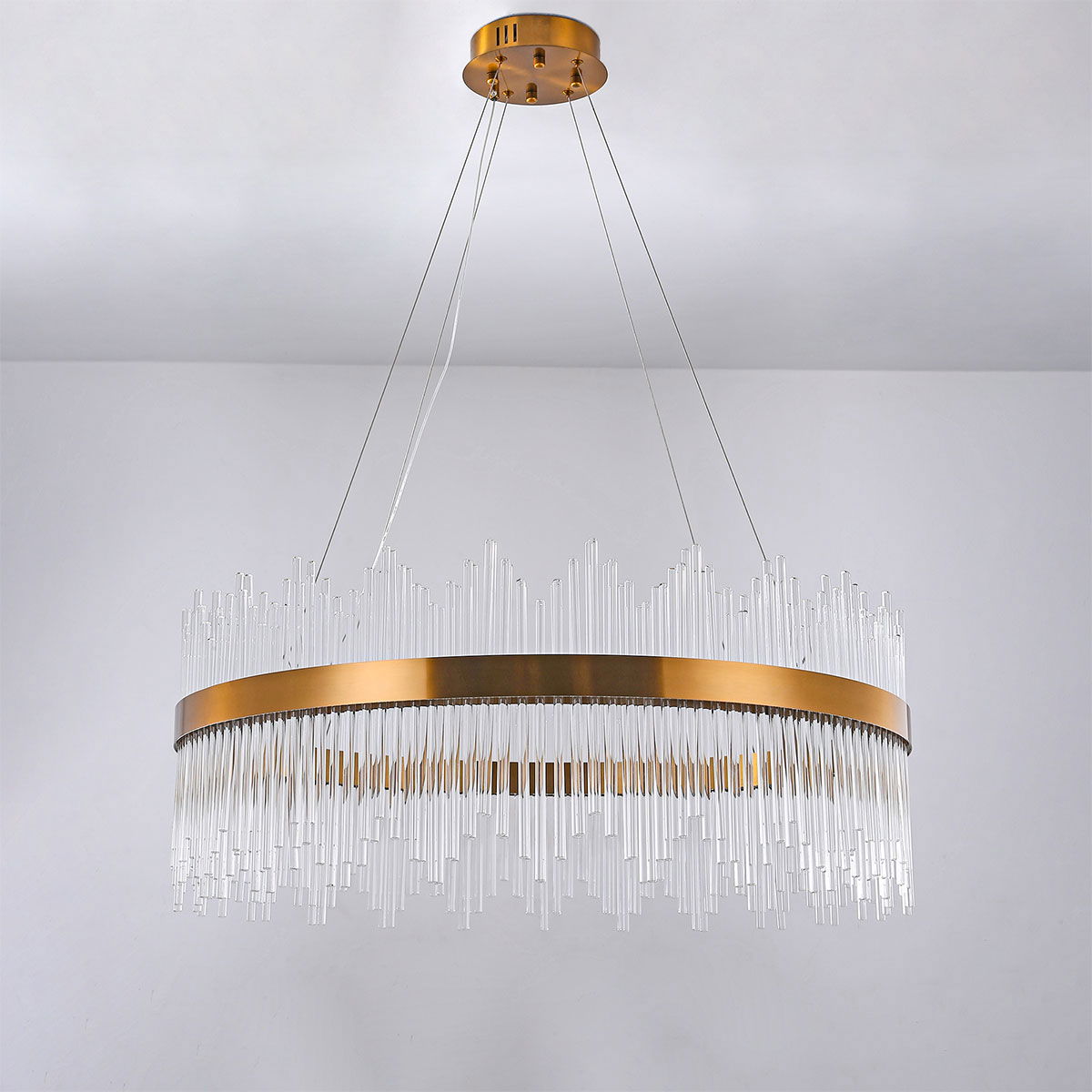 Modern aluminum Mishkati chandelier, 100 cm, 90 watts - gold product image