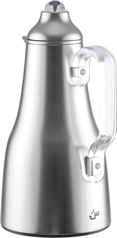 Al Saif Gallery Abq Thermos Set, 1/0.7 Liter, Glass Inner Material, 3 Pieces, Tofriya, Transparent Handle - Transparent Silver product image 5