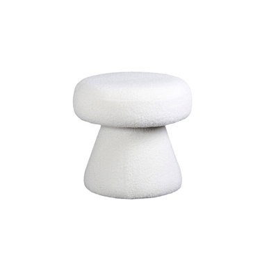 Modern Metal Chair, 45X45 Cm, Boucle Fabric And Foam - White product image 3