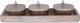 Al Saif Gallery glass yogurt set, 4 pieces, wooden tofir, lid - brown product image 1