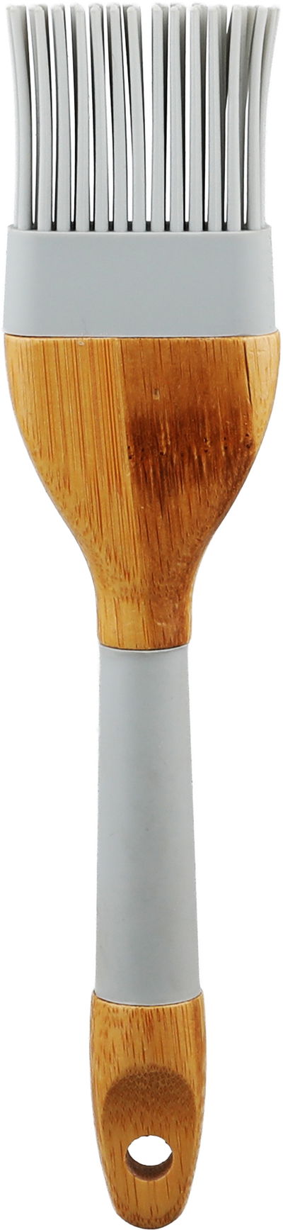 فرشاة زيت خشب سيليكون السيف غاليري، مربعة، يد خشب، 22x5 سم - خشبي فاتح رمادي product image 1